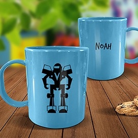 Blue Plastic Mugs