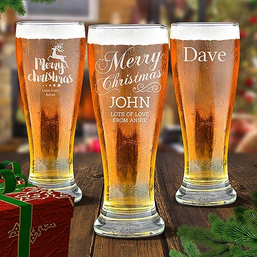 Engraved Premium Beer Glasses