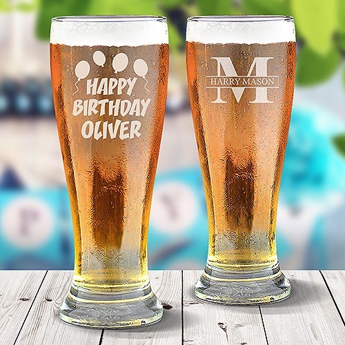 Engraved Premium Beer Glasses