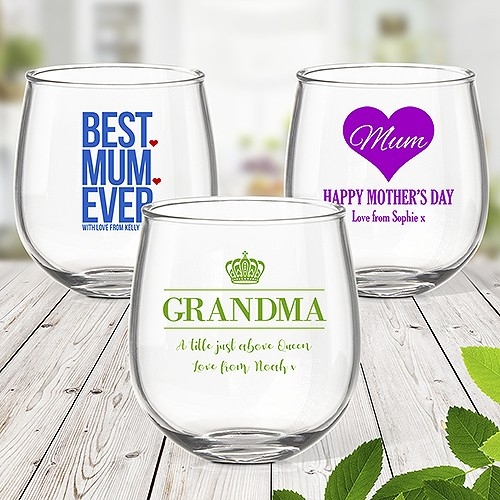 Coloured Stemless Wine Glasses