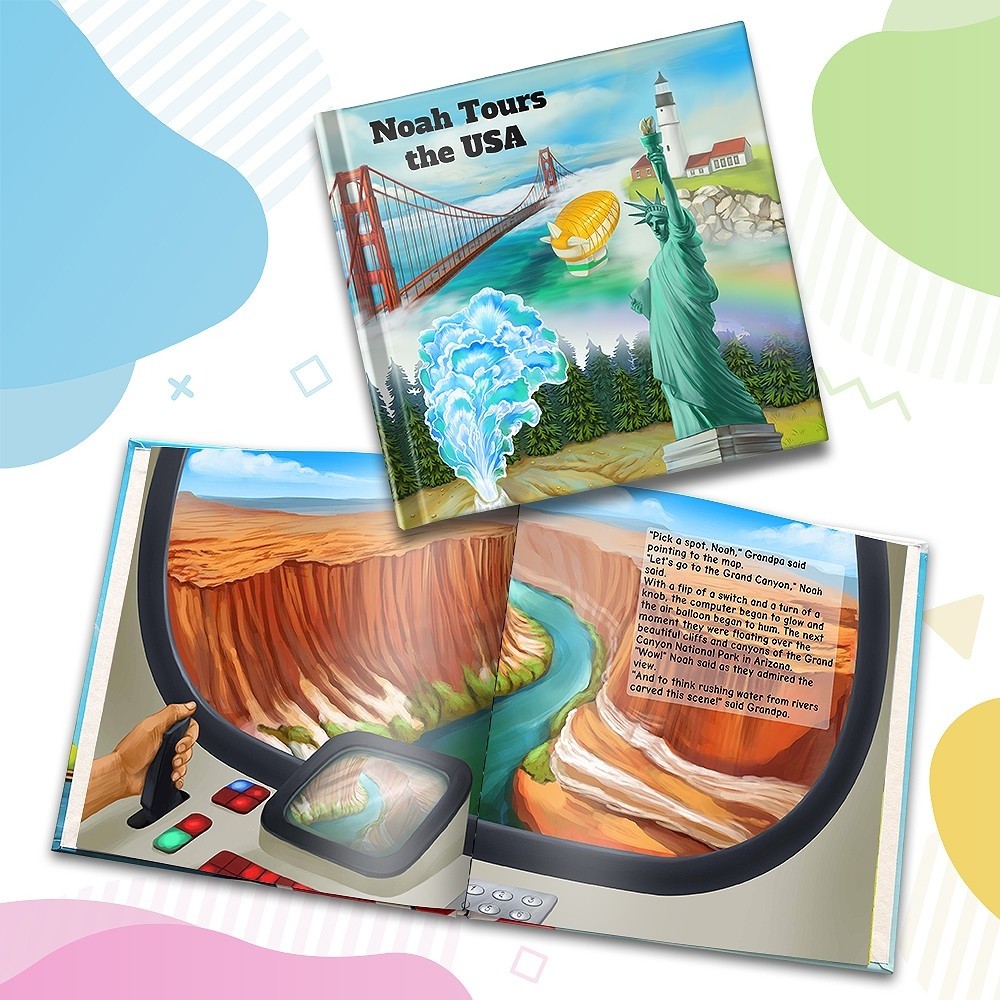 "Tours the USA" Personalized Story Book