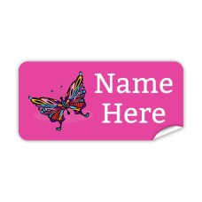 Butterfly Rectangle Name Label