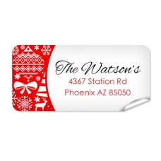 Christmas Pattern Return Address Label