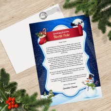 Blue Santa Letter