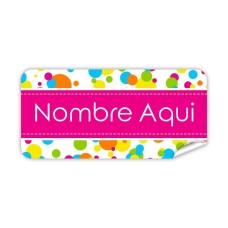 Etiqueta Rectangular  Burbujas