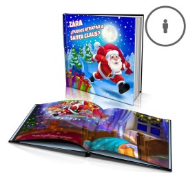 "¿Puedes Atrapar a Santa Claus?" Libro de cuentos personalizado