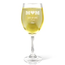Mum Wine Engraved Wine Glass
