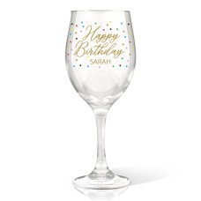 Happy Birthday Wine Glass