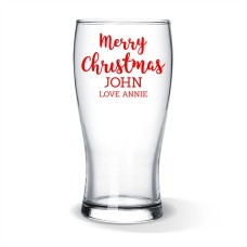 Merry Christmas Standard Beer Glass