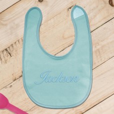 Embroidered Blue Bib