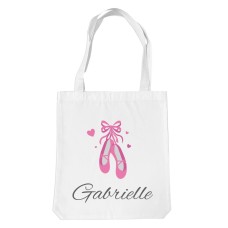 Ballet Shoes White Tote Bag