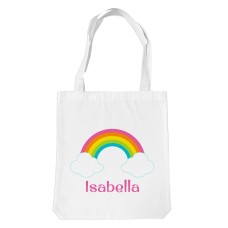 Rainbow White Tote Bag