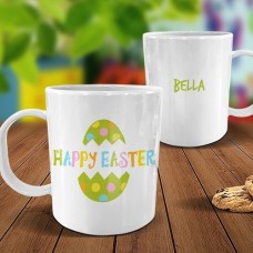 Spotty Egg White Plastic Mug