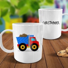 Truck White Plastic Mug