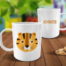 Tiger White Plastic Mug