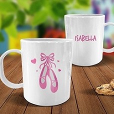 Ballet Shoes White Plastic Mug