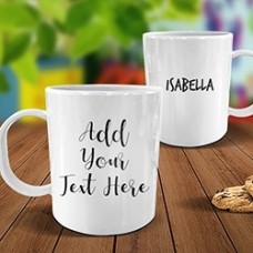 Add Your Own Message White Plastic Mug
