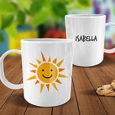 Sunshine White Plastic Mug
