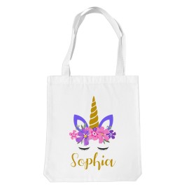 Unicorn White Tote Bag