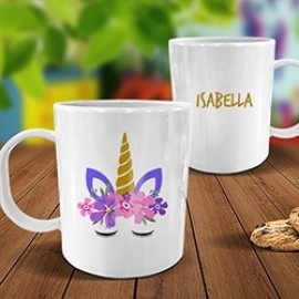 Unicorn White Plastic Mug
