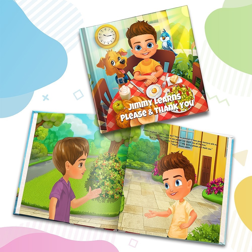 "Learns Please and Thank You" Personalised Story Book