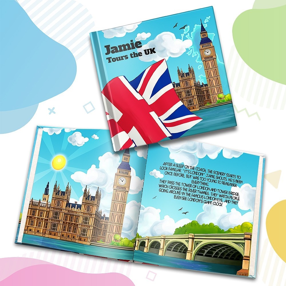 "Tours the UK" Personalised Story Books