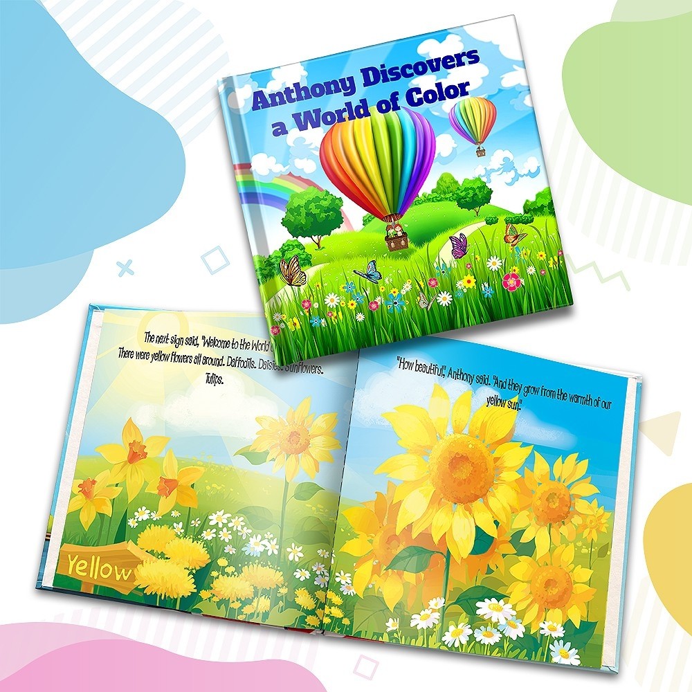 "Discovers a World of Color" Personalized Story Book