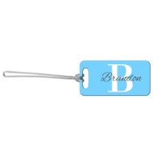 Blue Monogram Bag Tag