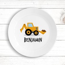 Yellow Digger Kids' Plate