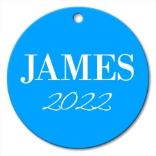 Classic Round Porcelain Ornament - Blue