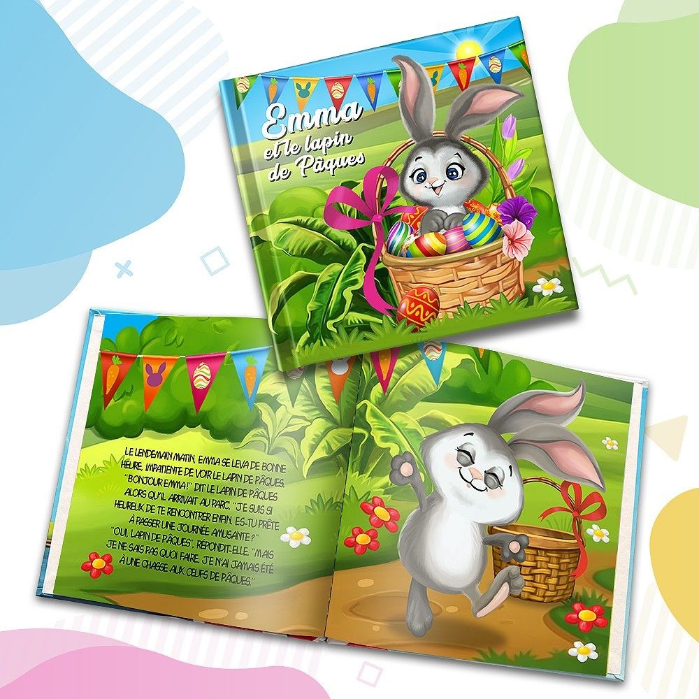 "Lapin de Pâques" - Livre d'histoire Personnalisée - FR|CA-FR