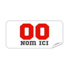Étiquette Nominative Rectangulaire Numéros Sport