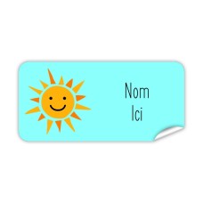 Étiquette Nominative Rectangulaire Soleil