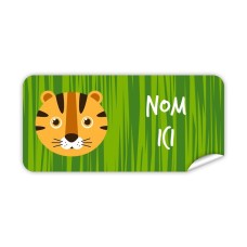 Étiquette Nominative Rectangulaire Tigre