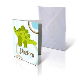 6x4 Portrait Green Dino Card