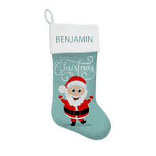 Jolly Santa Sequin Santa Stocking